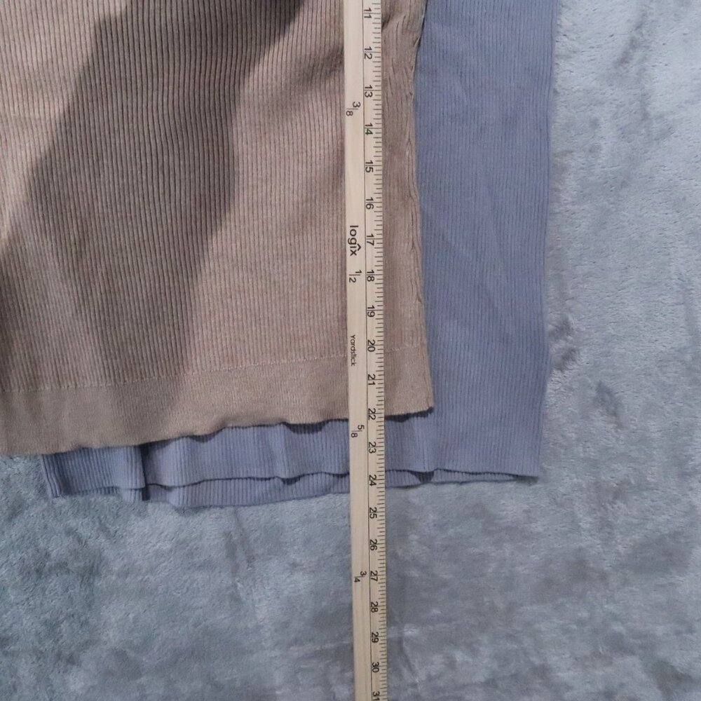 H&M Sweater Women XL Gray Knit Turtleneck Pullover Stretch Minimalist Classy Lot - Picture 13 of 15